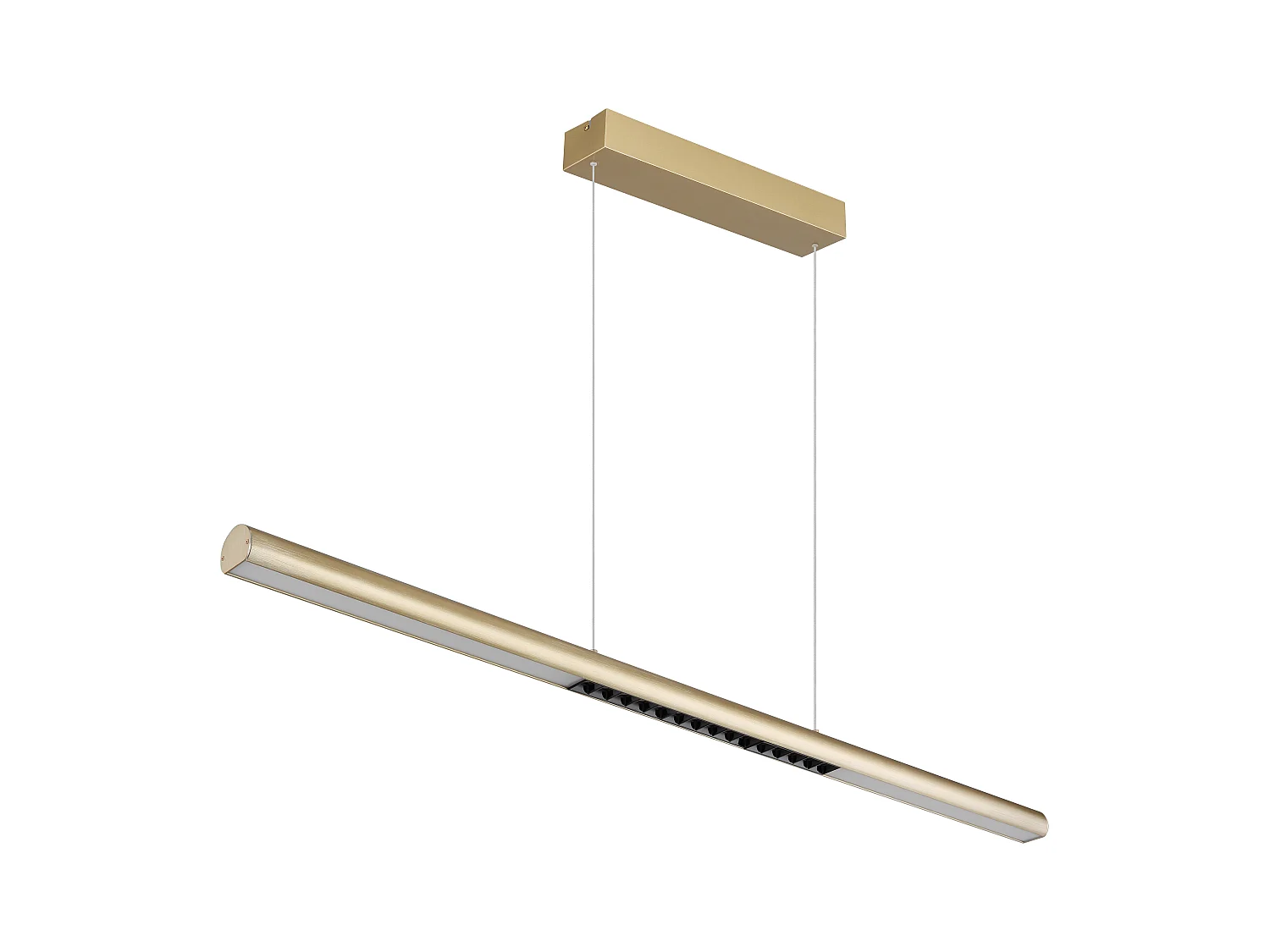 Suspension métal couleur or mat, LED