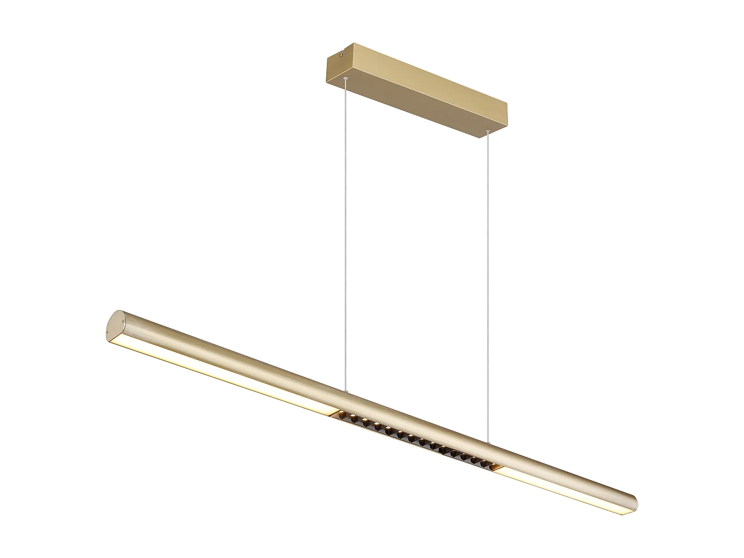 Suspension métal couleur or mat, LED