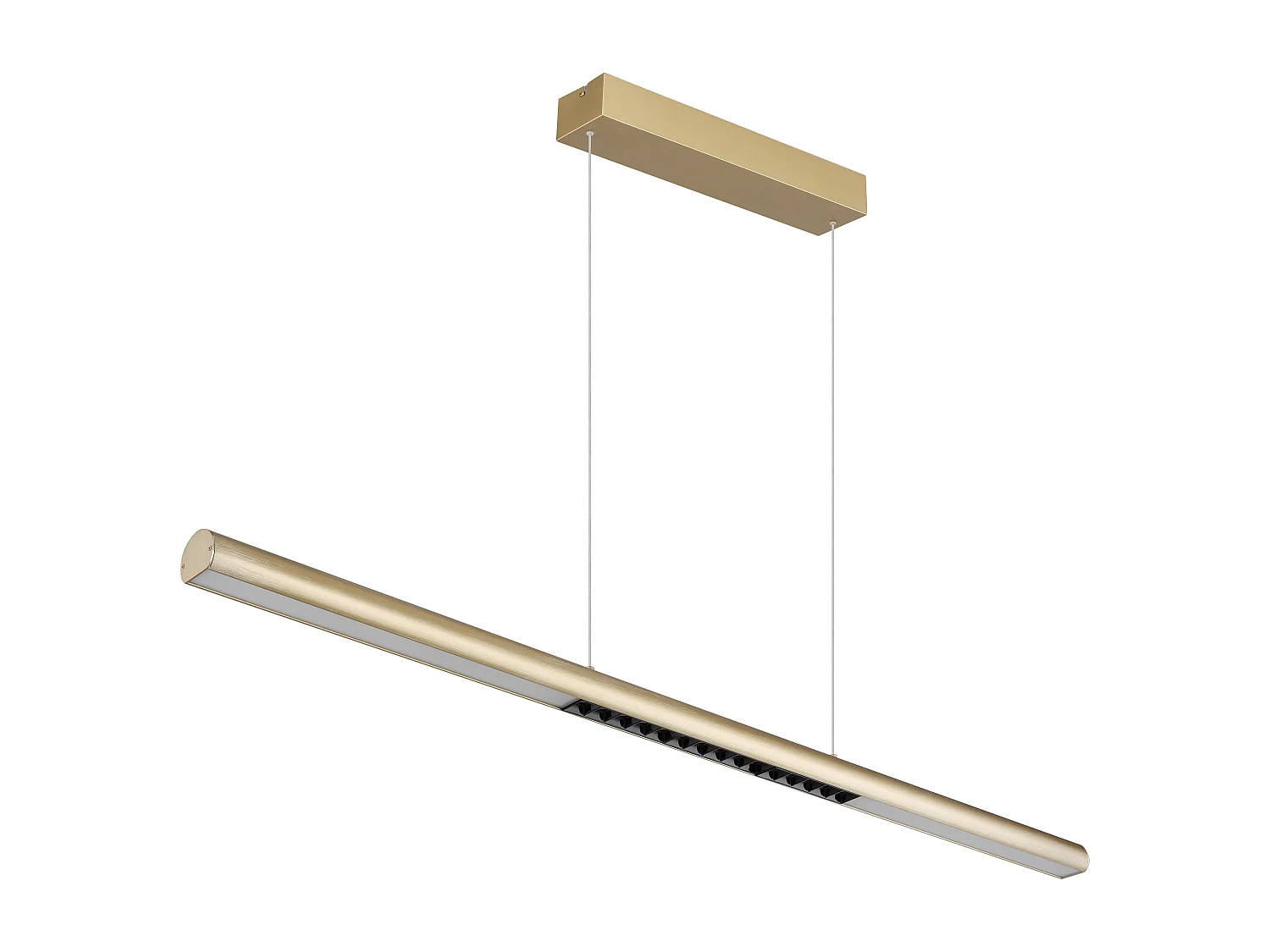 Suspension métal couleur or mat, LED