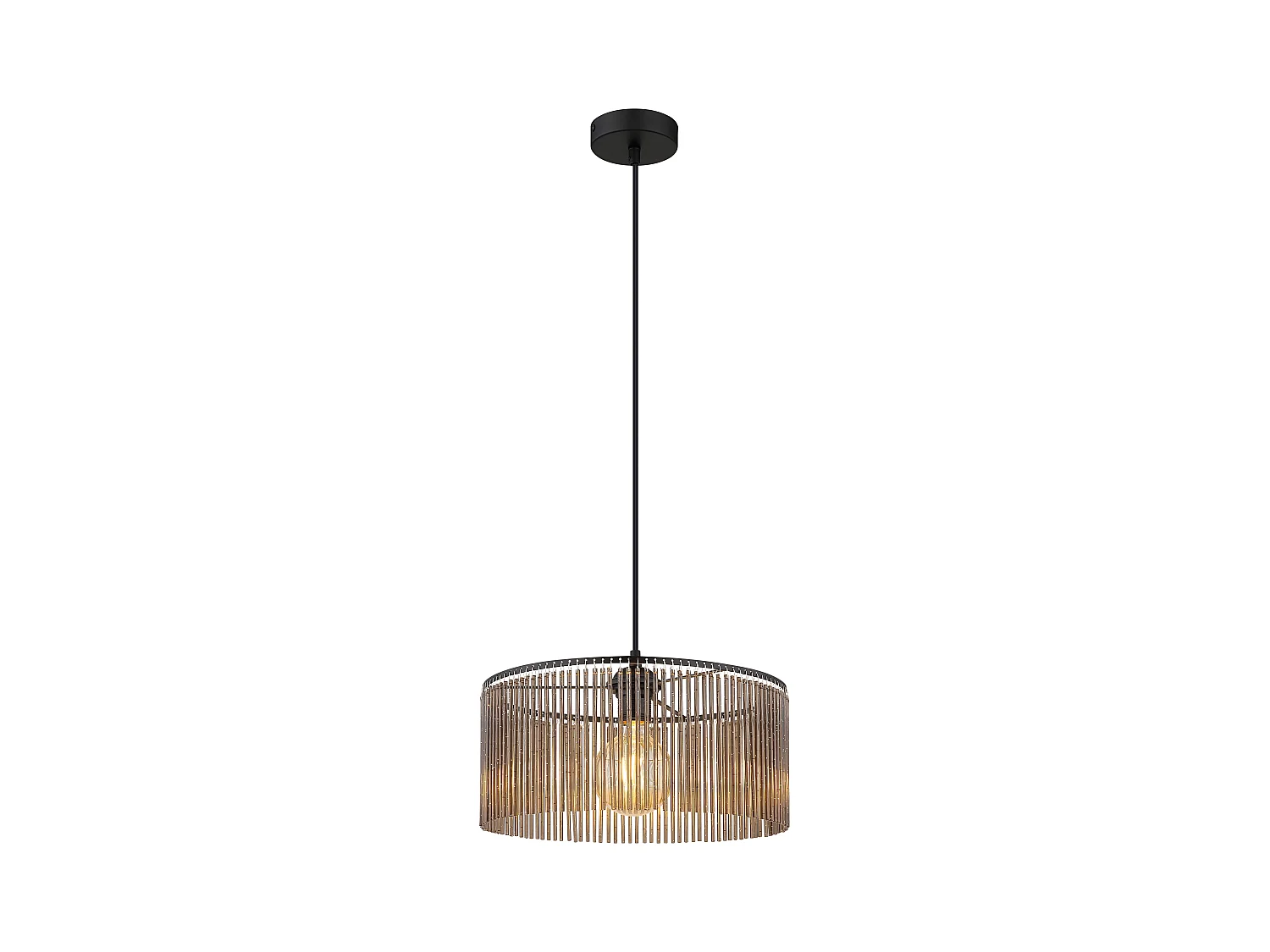 Suspension métal noir mat, 1x E27
