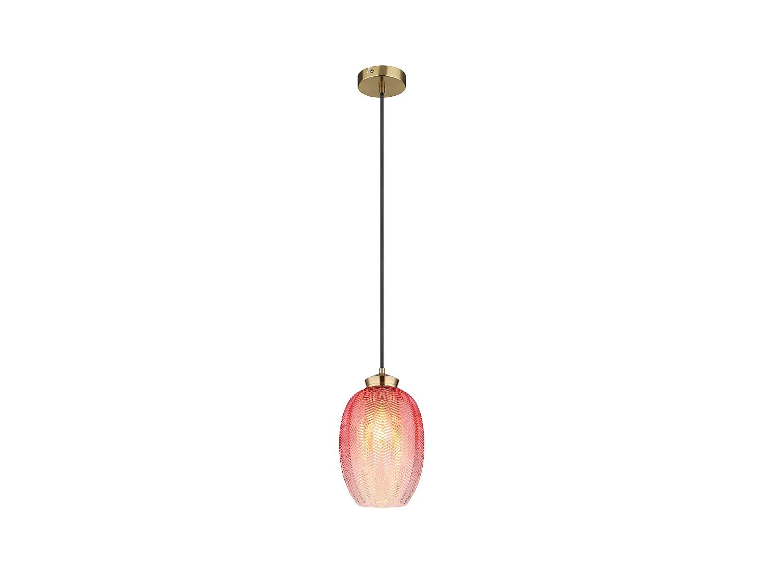 Suspension métal couleur or mat, 1x E27