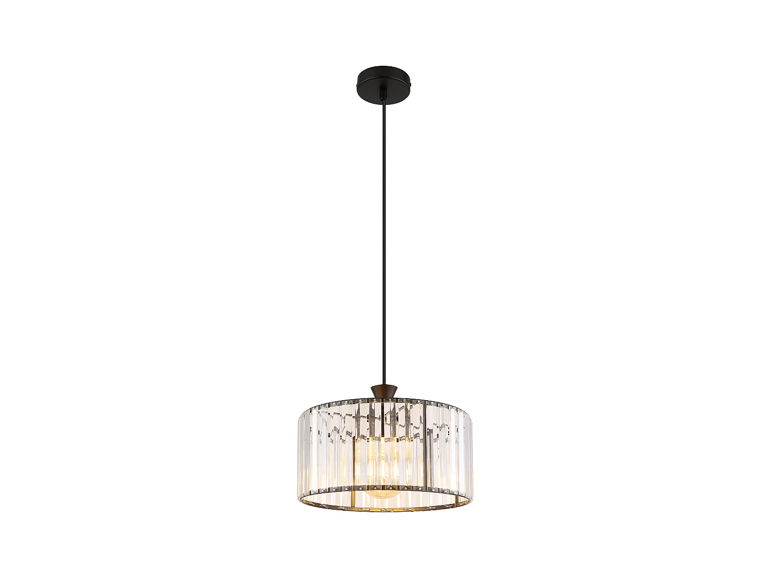 Suspension métal noir mat, 1x E27