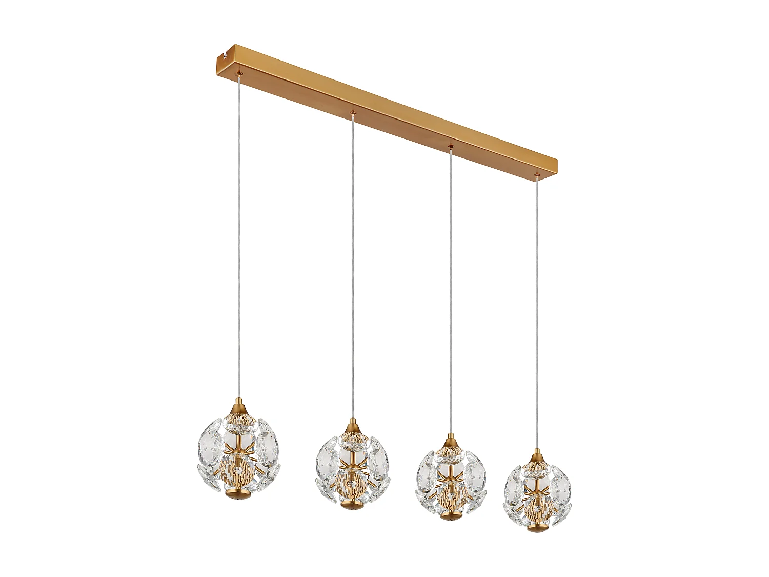 Hängeleuchte Metall goldfarben, LED