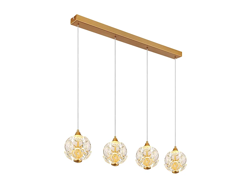 Hängeleuchte Metall goldfarben, LED