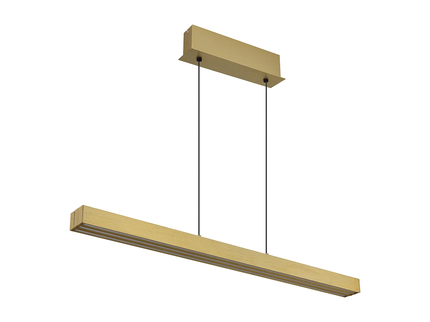 Lámpara colgante aluminio cepillado de color latón antiguo, LED