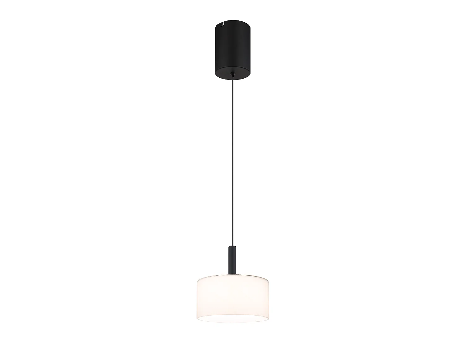 Suspension métal noir mat, LED