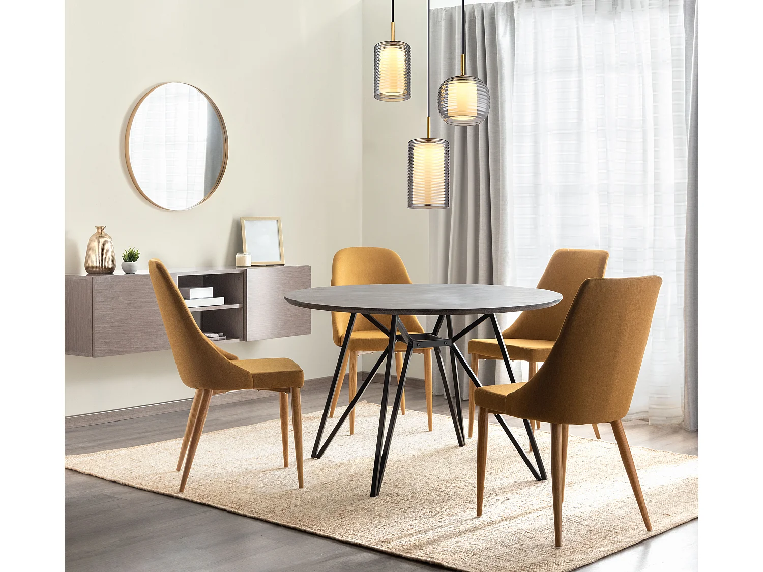 Hängeleuchte Metall schwarz matt, LED