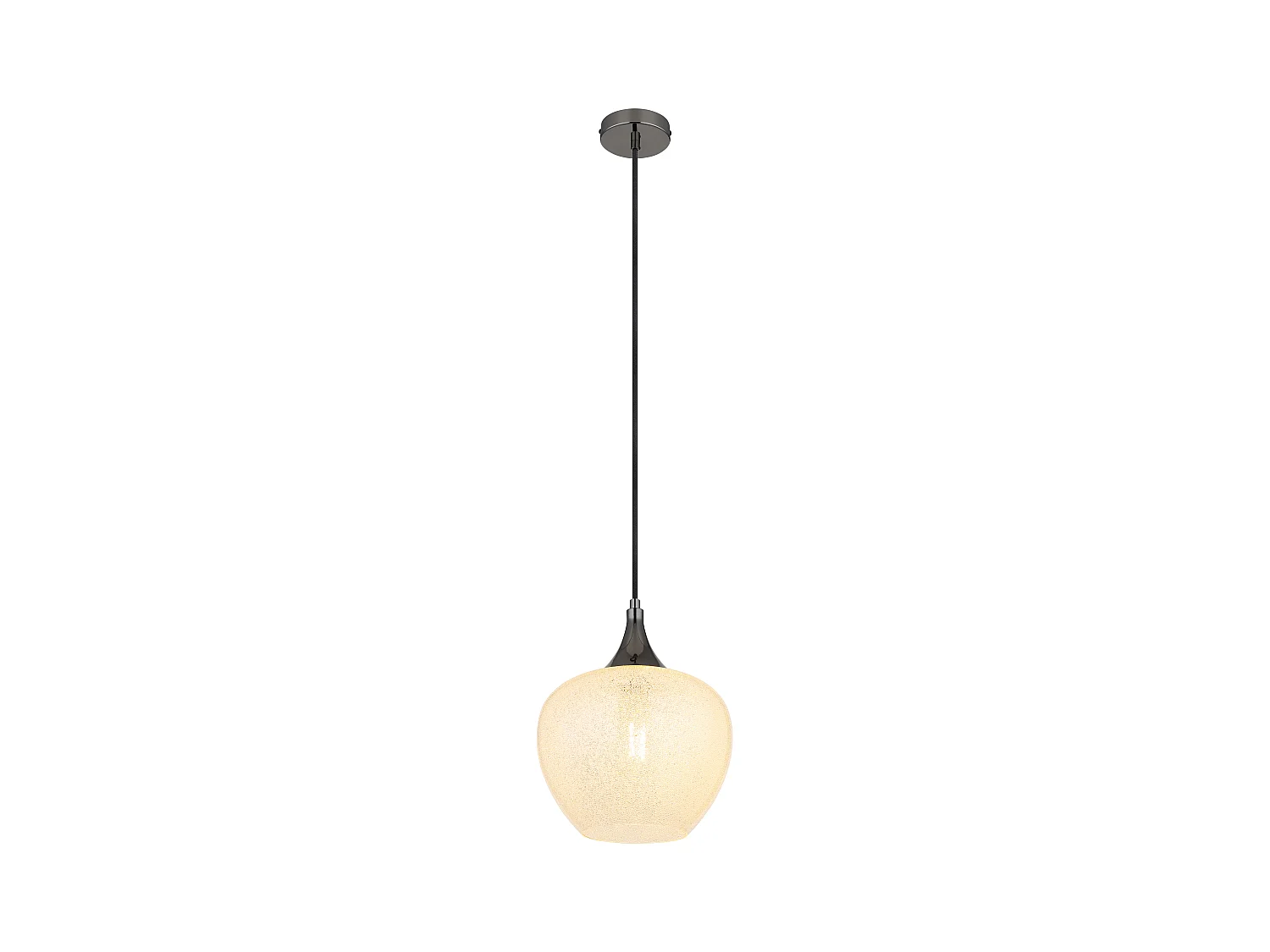 Suspension métal noir chromé/gunmetal, 1x E27