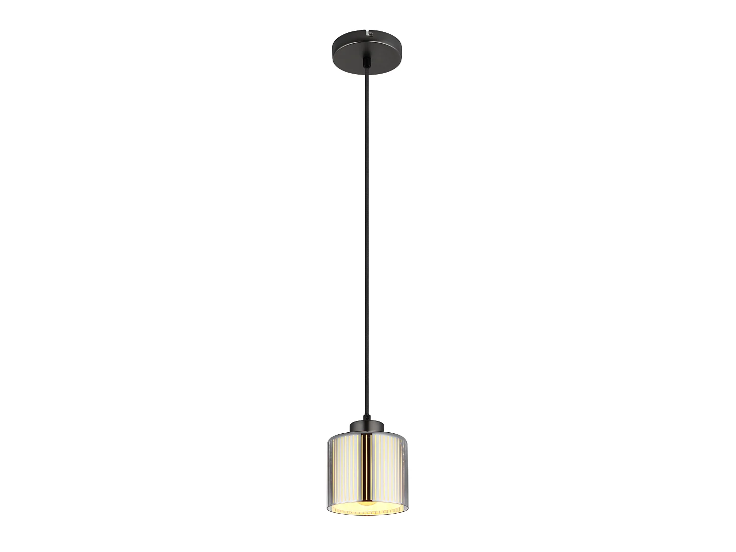 Suspension métal noir chromé/gunmetal mat, 1x E27