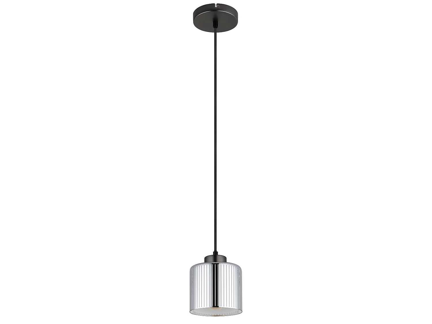 Suspension métal noir chromé/gunmetal mat, 1x E27
