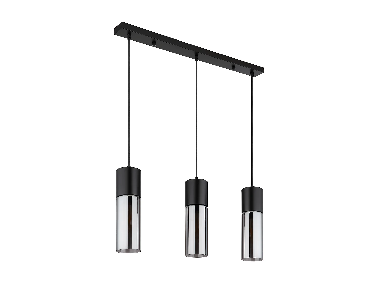 Suspension métal noir mat, 3x E27
