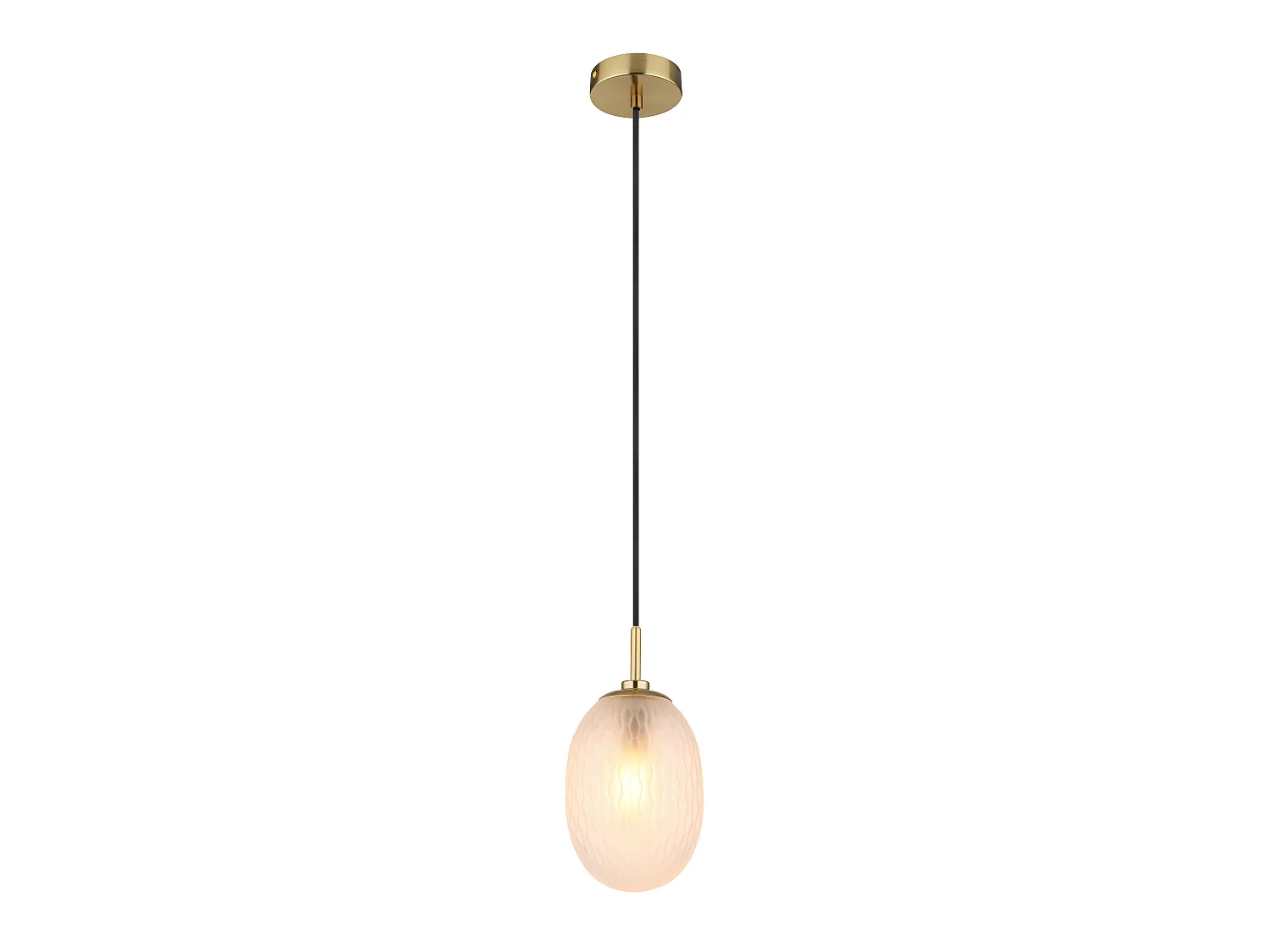 Suspension métal couleur or mat, 1x E14