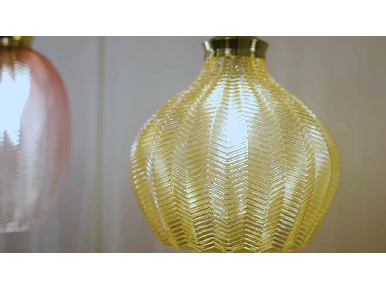 Suspension métal couleur or mat, 3x E27