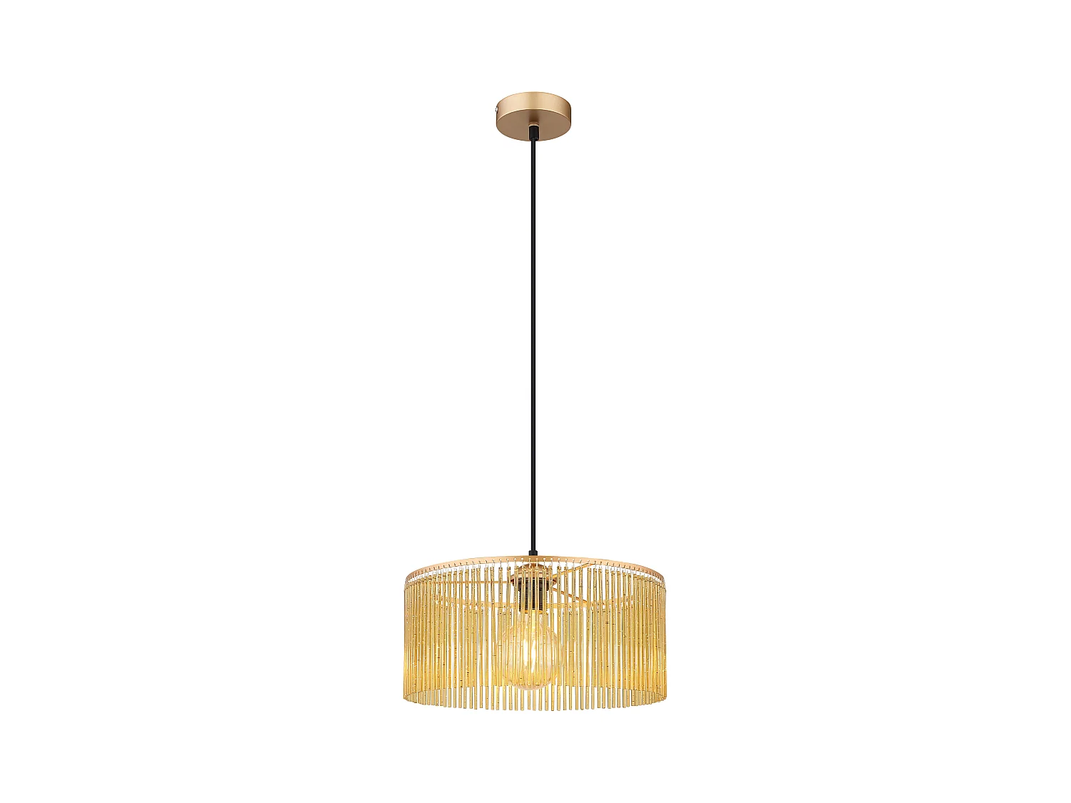 Suspension métal couleur or antique, 1x E27