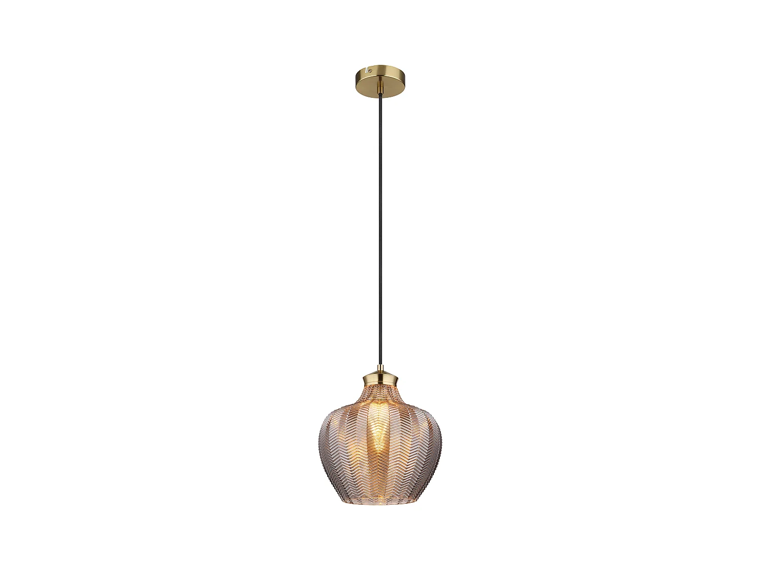 Suspension métal couleur or mat, 1x E27
