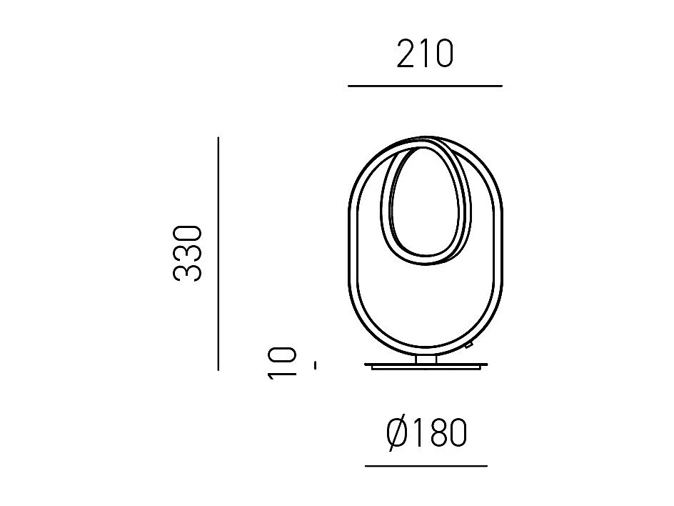Diva - Lámpara de mesa LED regulable de diseño moderno - Aluminio oro cepillado, difusor de silicona, luz cálida 3000K, 17W