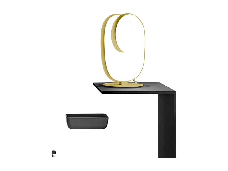 Diva – Dimmbare LED-Tischleuchte im modernen Design – gebürstetes Goldaluminium, Silikondiffusor, warmes Licht 3000 K, 17 W