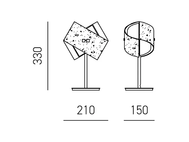 Camilla - Lampa stołowa w kolorze srebrnym 1XE14 max 1X42W IP20 - Nowoczesna lampa stołowa z metalową podstawą i zdobionym szkłem - Gniazdo E27