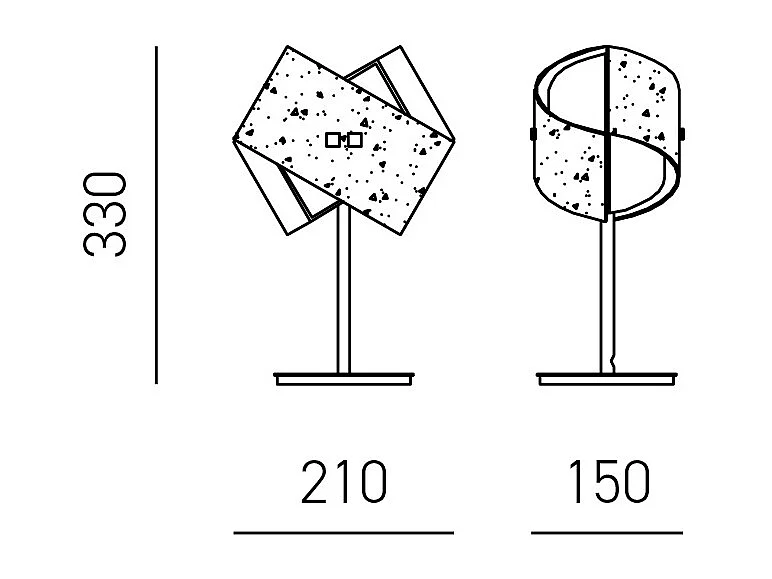 Camilla - Candeeiro de mesa em folha de prata 1XE14 max 1X42W IP20 - Candeeiro de mesa moderno com base em metal e vidro decorado - Soquete E27