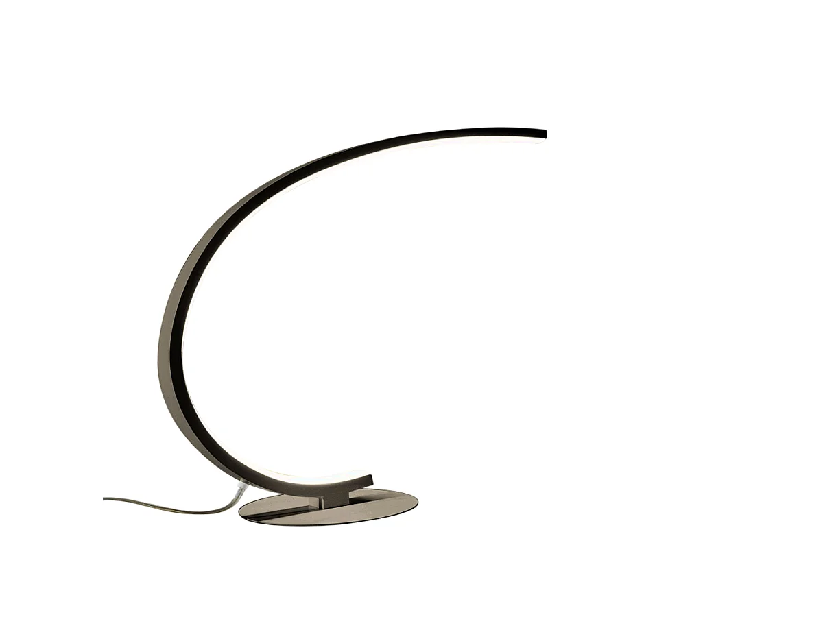 Iole LED bordlampe, dæmpbar, 12W, varmt lys, 3000K - Titanium, moderne design, aluminium, IP20