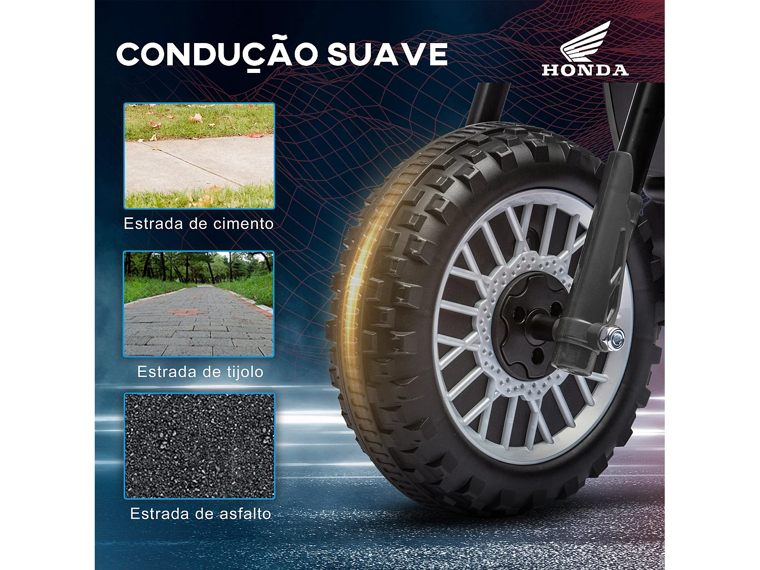 Mota Elétrica Infantil Licenciada Honda CRF450RL - Segurança e Diversão para Crianças