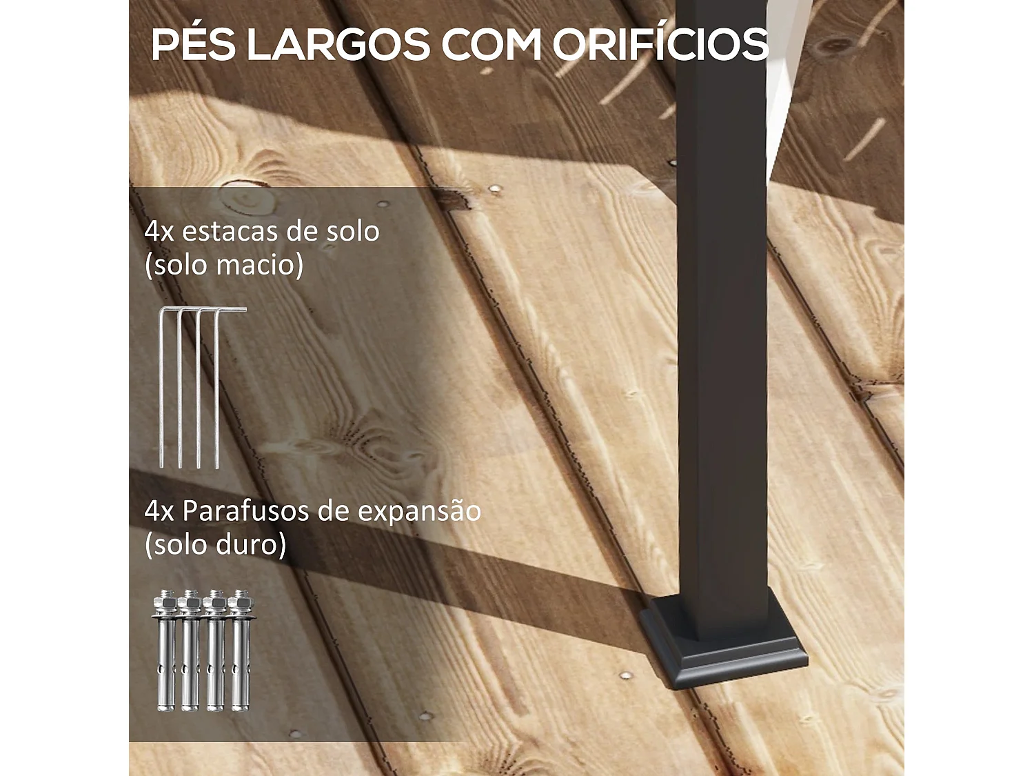 Pérgola de Jardim de Parede Girona 3x3 m com Teto Retrátil em Creme e Cinza Escuro