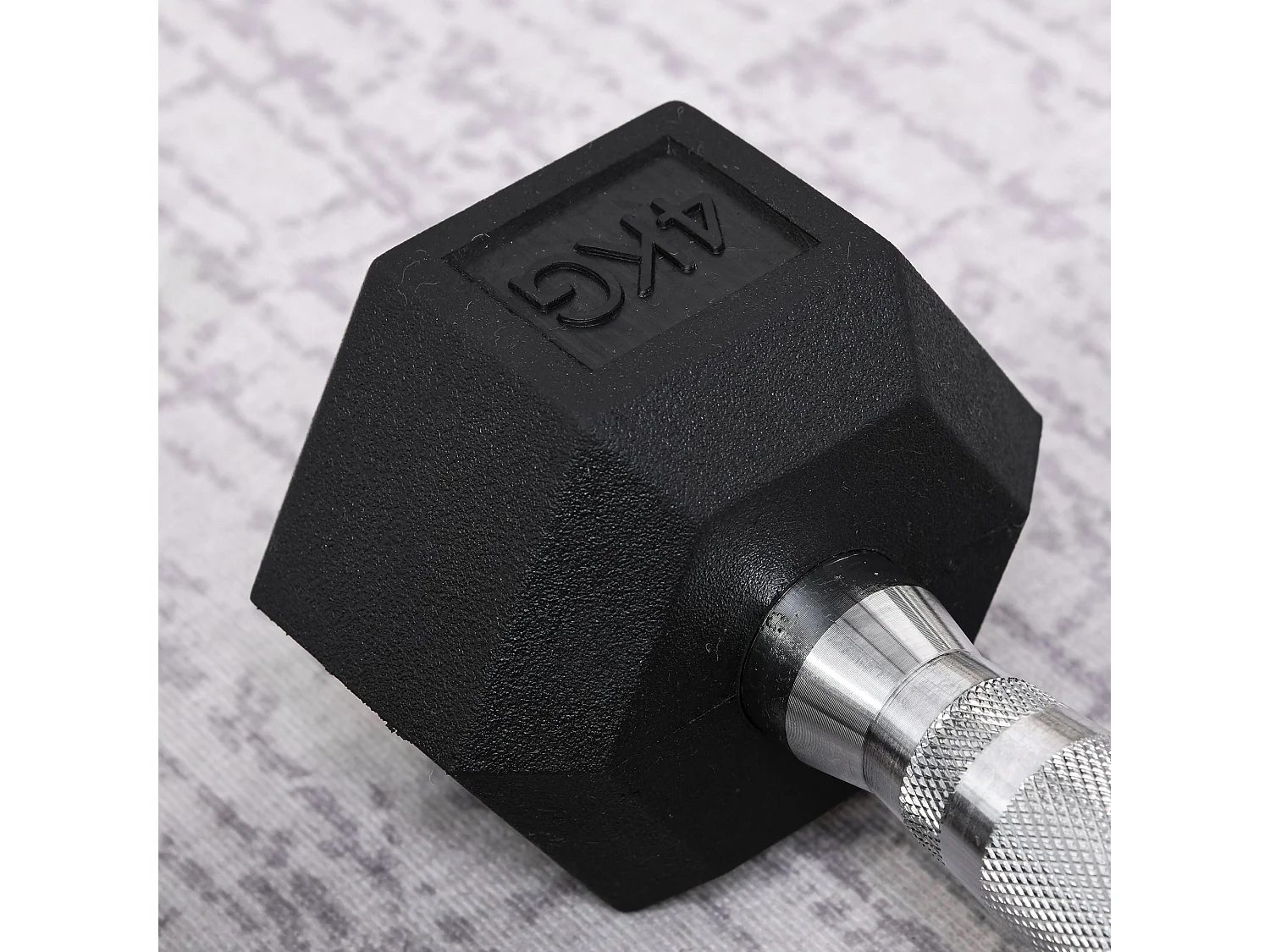 Conjunto de Halteres Hexagonais de 8kg com Barra Metálica para Treino em Casa - Modelo Lyon