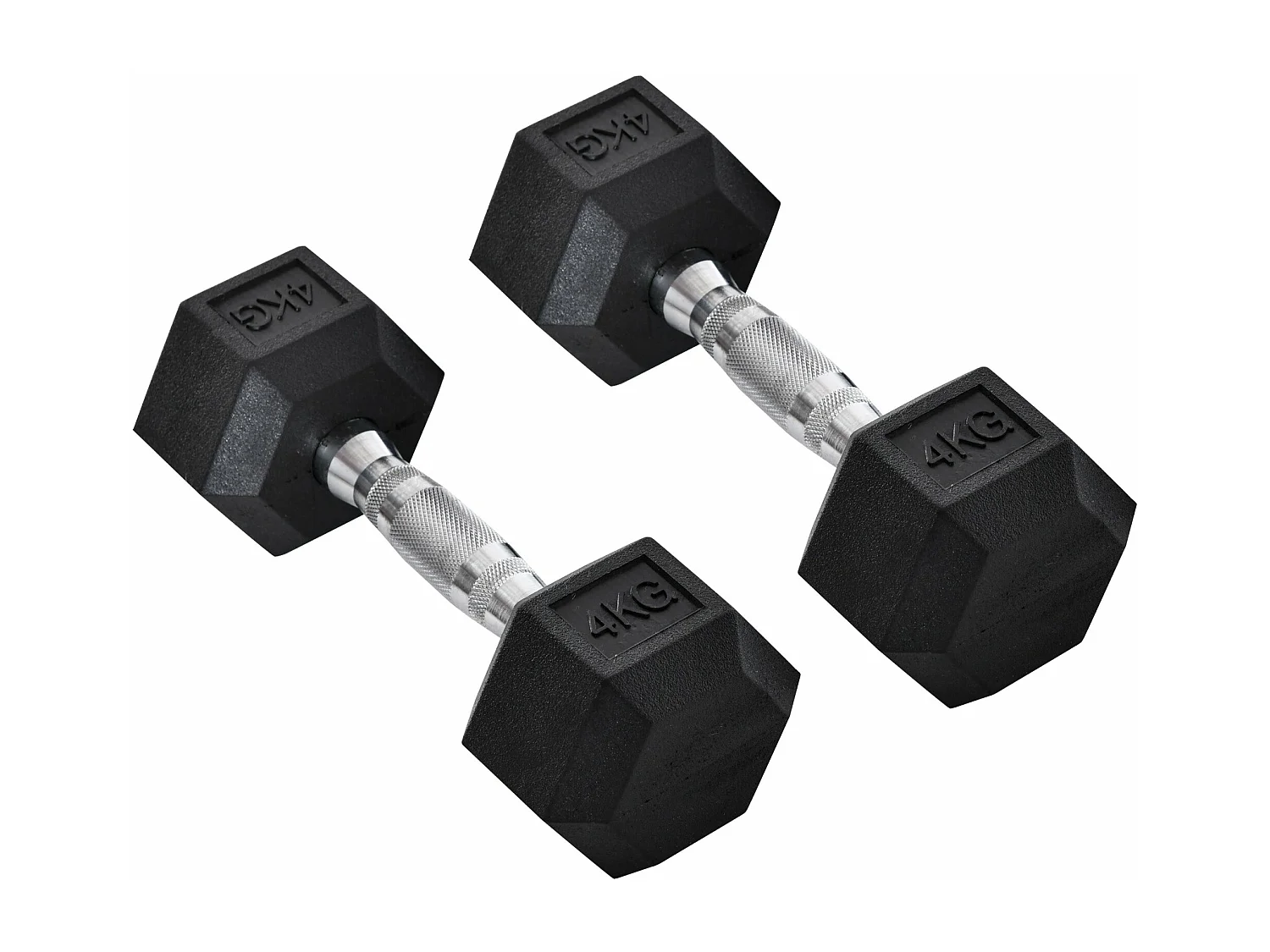 Conjunto de Halteres Hexagonais de 8kg com Barra Metálica para Treino em Casa - Modelo Lyon