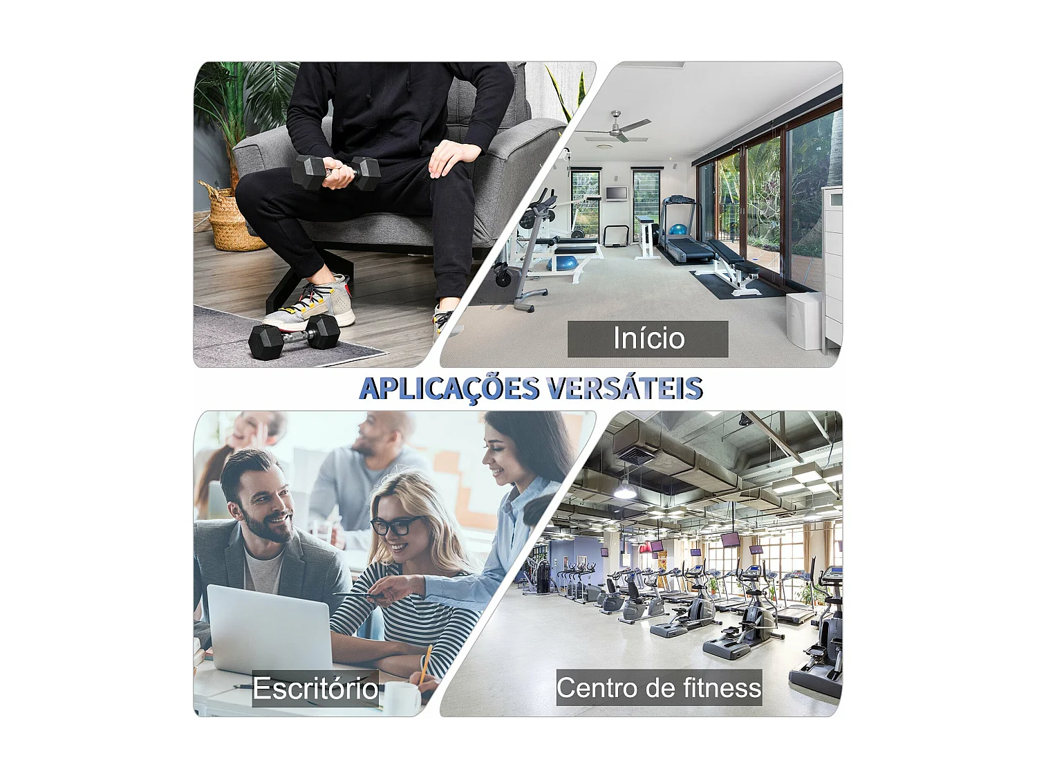 Conjunto de Halteres Hexagonais de 8kg com Barra Metálica para Treino em Casa - Modelo Lyon