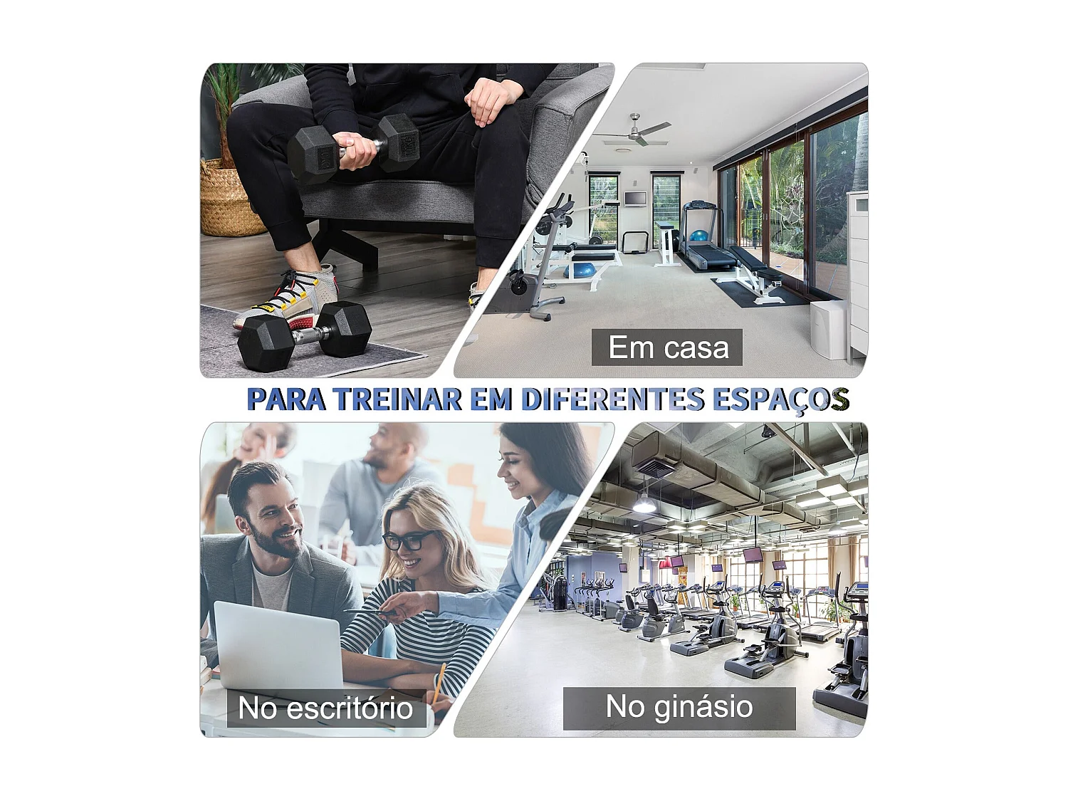 Conjunto de Halteres de 20 kg com Barra Metálica e Cabeça Hexagonal - Ideal para Treino em Casa e Ginásio