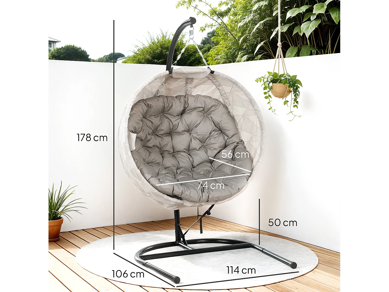 Poltrona Suspensa de Jardim Sintra – Conforto Elegante e Funcionalidade Prática