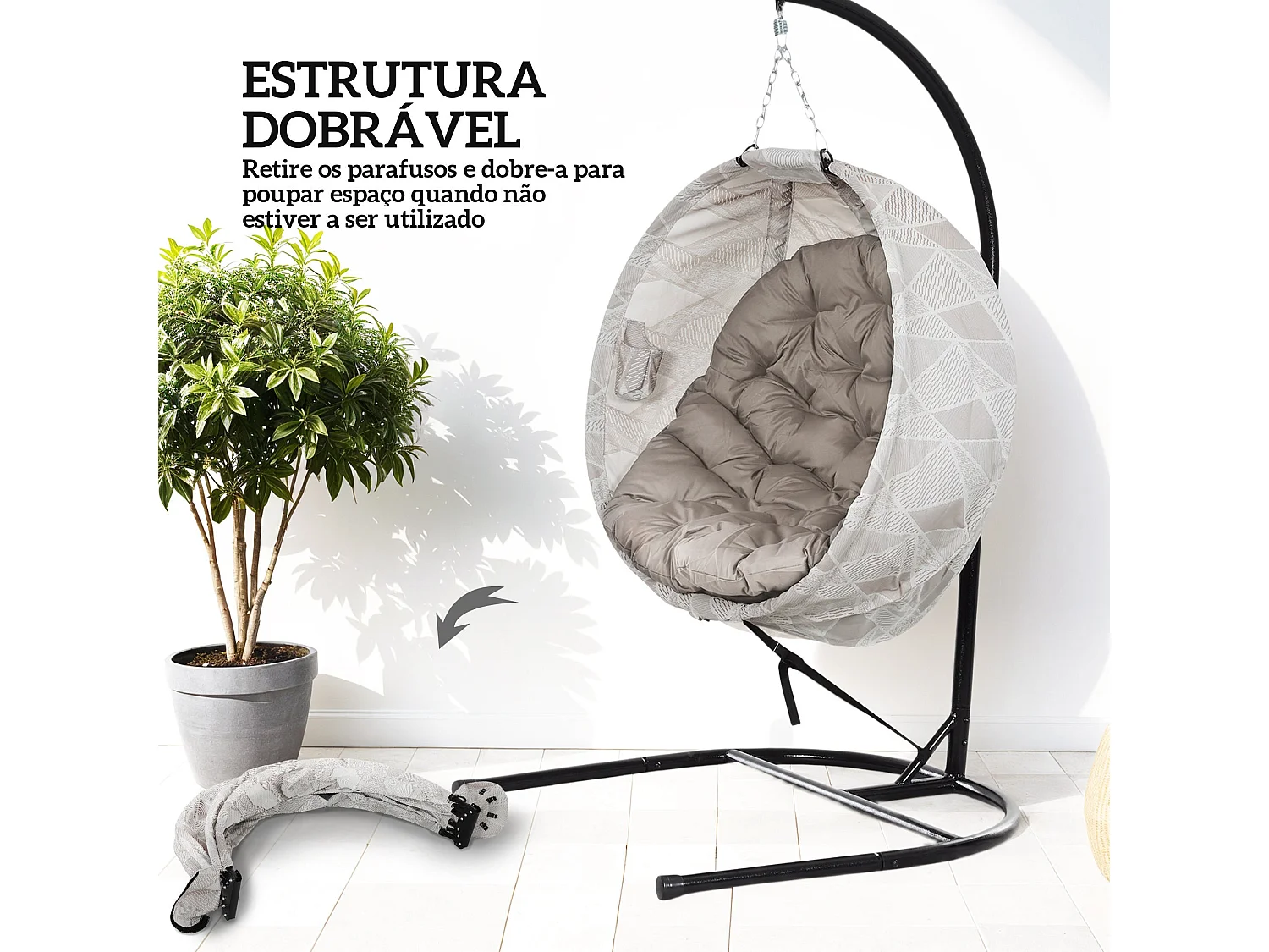 Poltrona Suspensa de Jardim Sintra – Conforto Elegante e Funcionalidade Prática