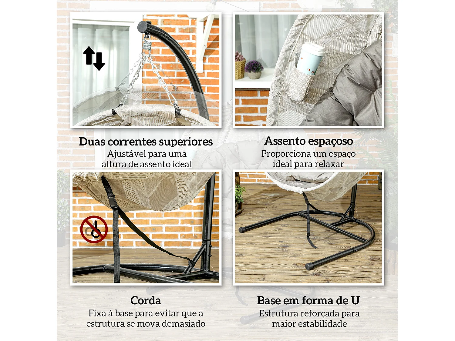 Poltrona Suspensa de Jardim Sintra – Conforto Elegante e Funcionalidade Prática