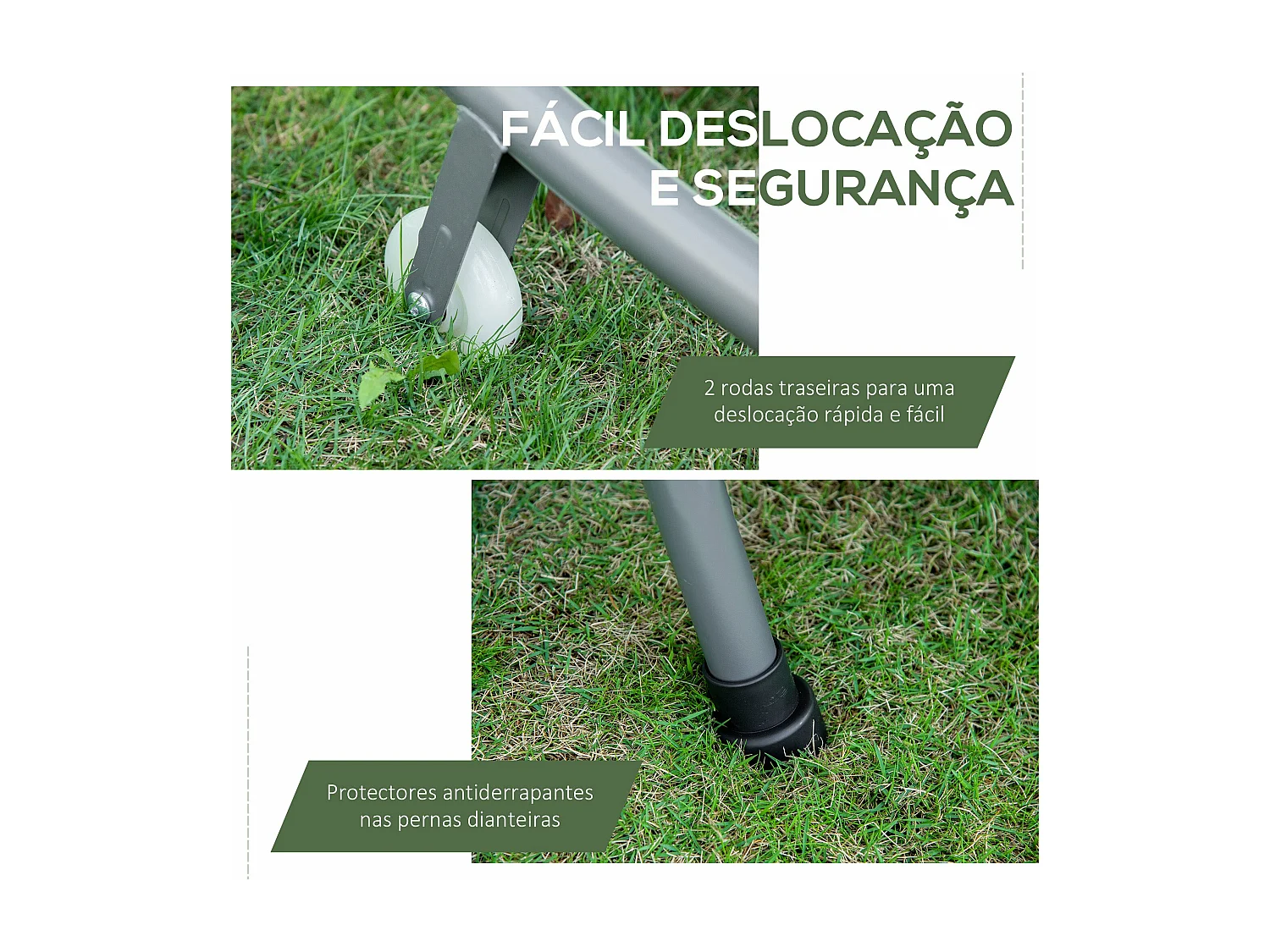 Espreguiçadeira Dupla de Jardim com Toldo Ajustável e Almofadas para Conforto a Dois