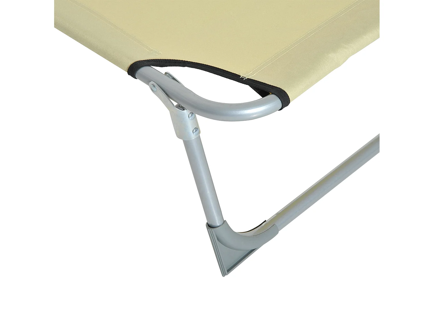 Espreguiçadeira Dobrável e Reclinável com Estrutura Metálica e Tecido Oxford para Uso Externo