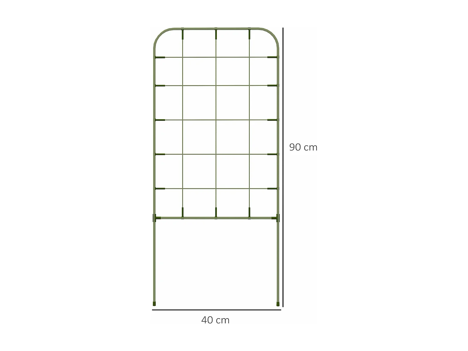 Pack de 4 vallas de jardín Molina Outsunny para enredaderas verde