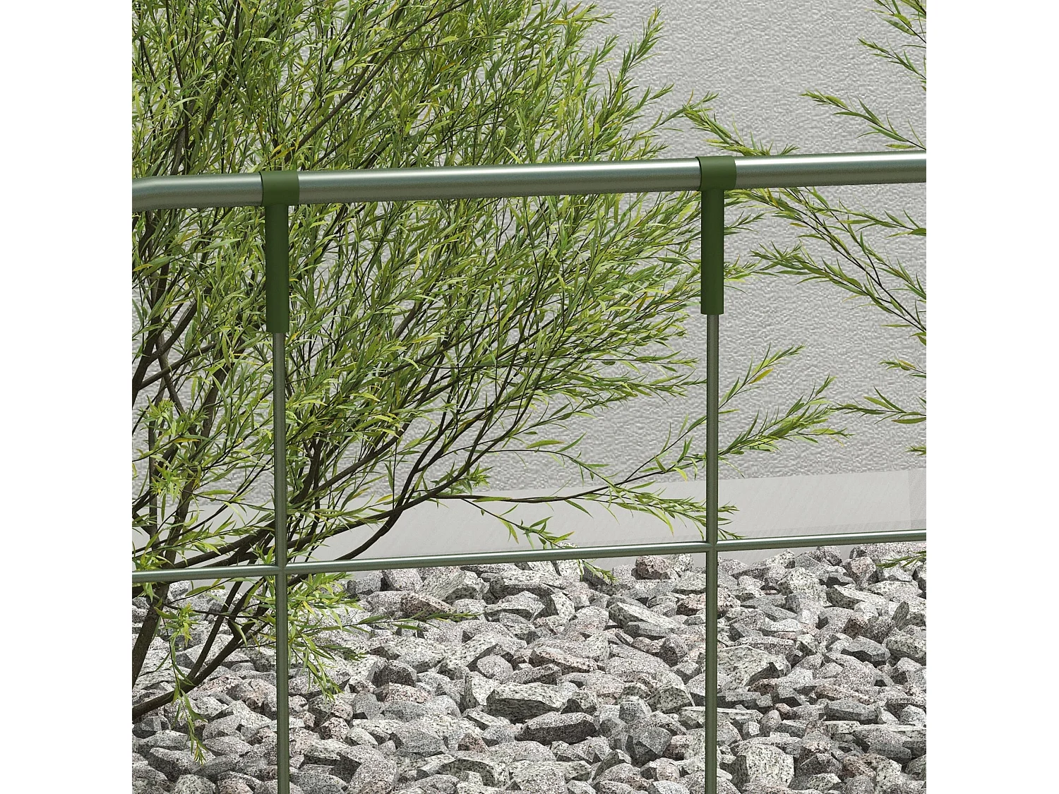 Pack de 4 vallas de jardín Molina Outsunny para enredaderas verde