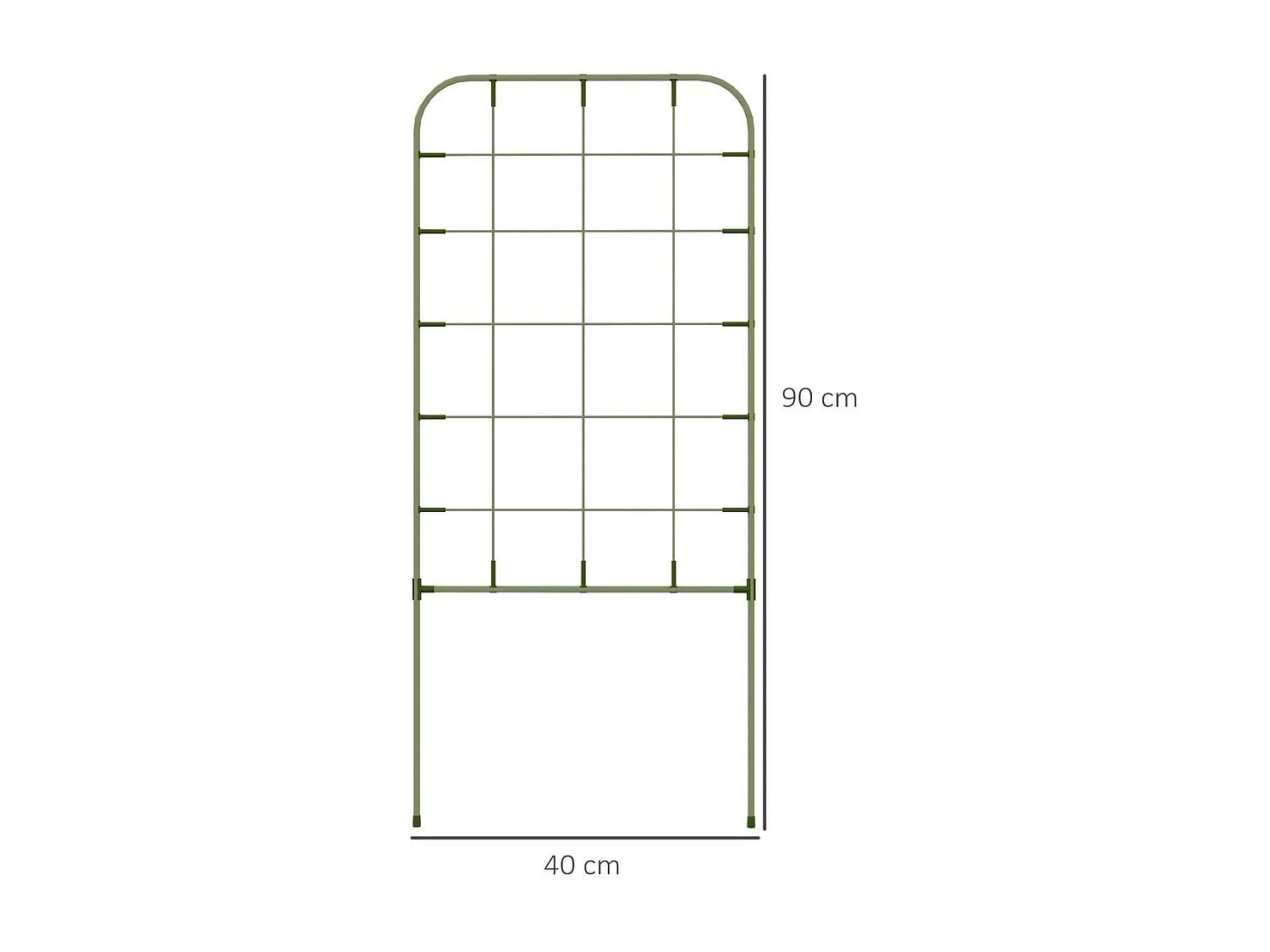 Pack de 4 vallas de jardín Molina Outsunny para enredaderas verde
