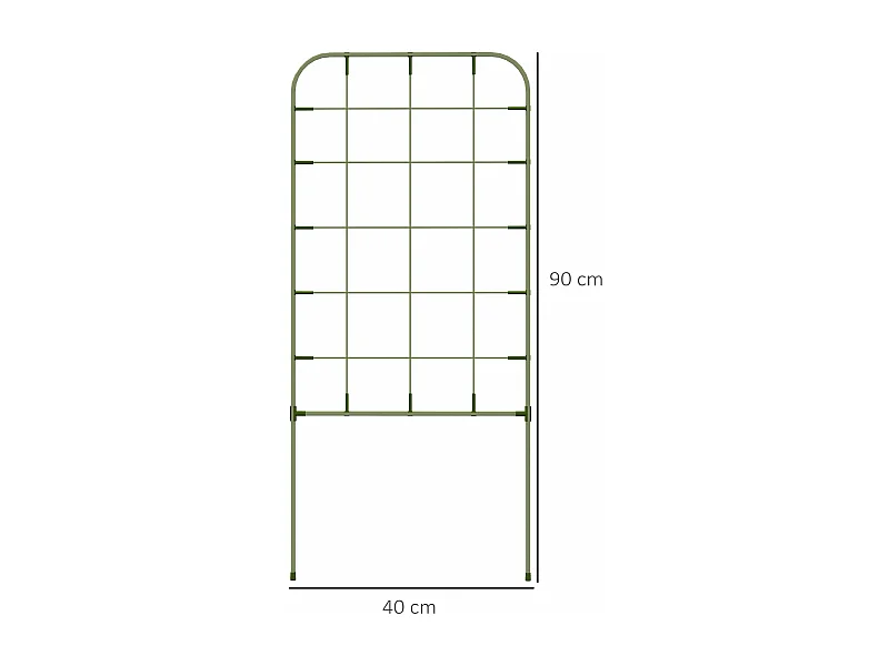 Pack de 4 vallas de jardín Molina Outsunny para enredaderas verde