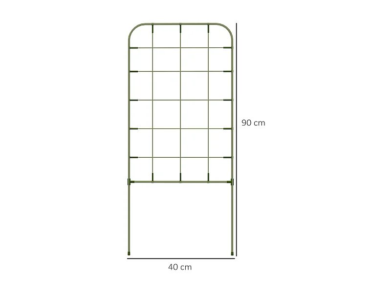 Pack de 4 vallas de jardín Molina Outsunny para enredaderas verde