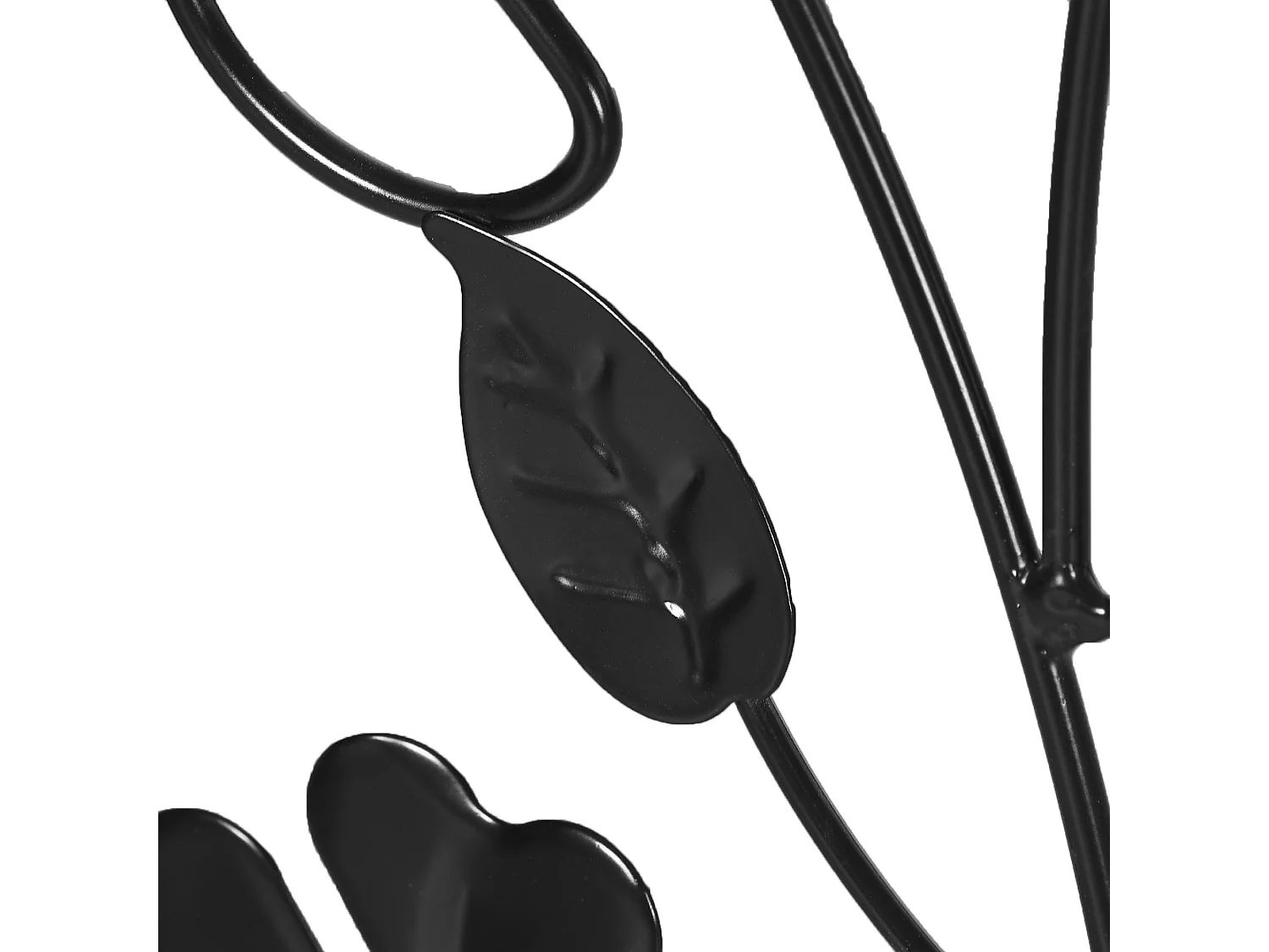 Conjunto de 2 Treliças de Jardim Metálicas para Plantas Trepadeiras - Suporte Decorativo para Exterior 38x98 cm Preto