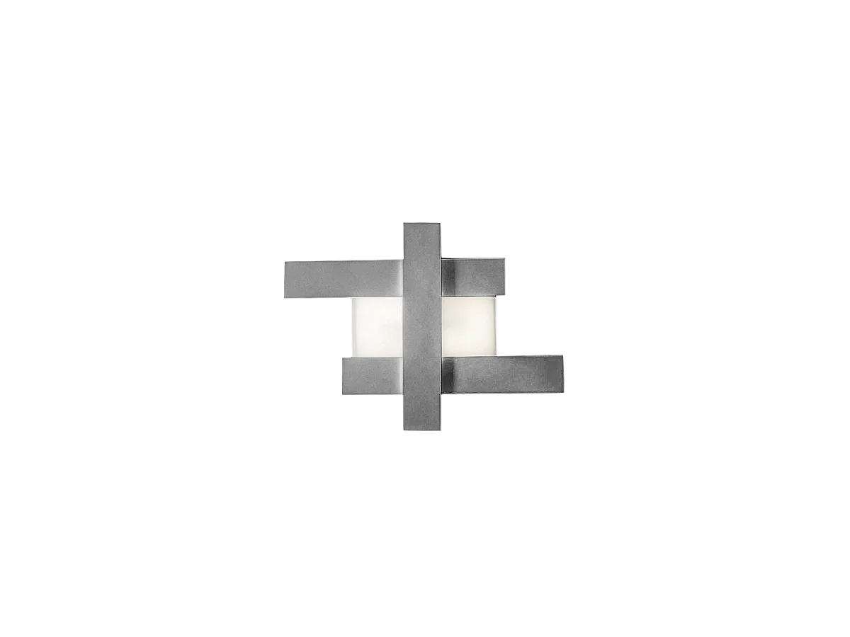 Applique led design moderno 30W - Struttura geometrica in acciaio, luce calda 3000K, 2620lm, larghezza 65,5 cm, IP20