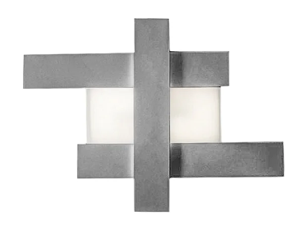 Applique LED 30W - Structure géométrique en acier, lumière chaude 3000K, 2620lm, largeur 65,5 cm