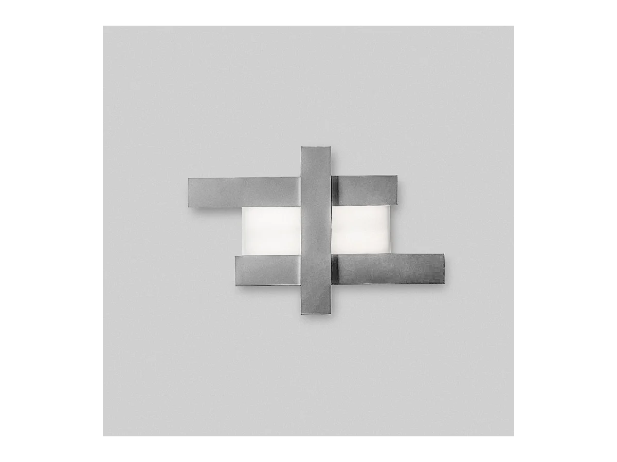 Applique LED 40W - Structure géométrique en acier, lumière chaude 3000K, 2620lm, largeur 84 cm