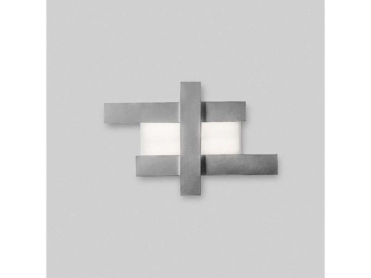 Applique LED 40W - Structure géométrique en acier, lumière chaude 3000K, 2620lm, largeur 84 cm