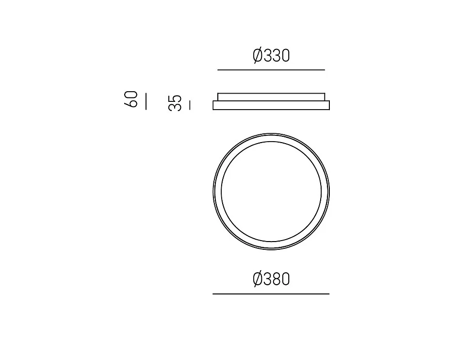Krizia - Plafonnier LED moderne dimmable 30W - Lumière naturelle 4000K, 2700lm, diffuseur opale, aluminium blanc satiné, d.25 cm