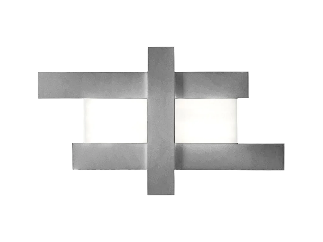 50 W LED-Wandleuchte im modernen Design – geometrische Stahlstruktur, 3000 K warmes Licht, 2620 lm, Breite 104 cm, IP20