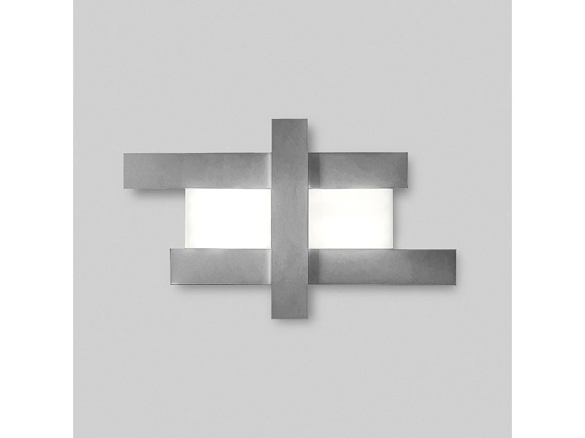 Applique LED 50W - Structure géométrique en acier, lumière chaude 3000K, 2620lm, largeur 104 cm