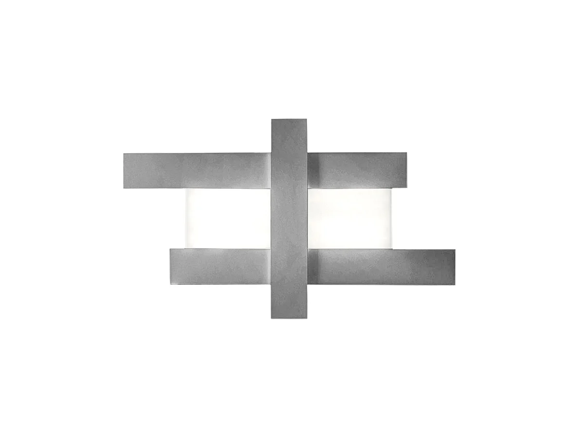 50W moderne design LED væglampe - Geometrisk stålstruktur, 3000K varmt lys, 2620 lm, bredde 104 cm, IP20