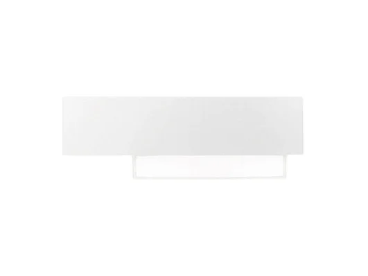 Doha - Applique LED moderne 15W - Aluminium blanc, lumière chaude 3000K, 1270lm, diffuseur bi-satin, l.40x13,5cm